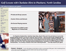 Tablet Screenshot of golflessonsnc.com